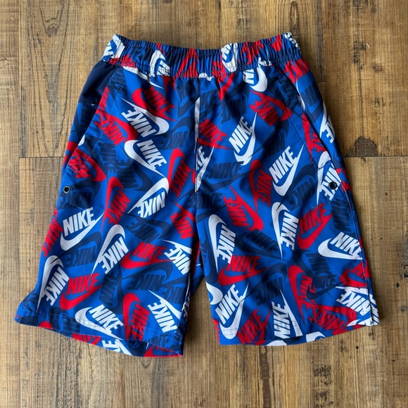 Nike Other - Nike Boys Sportswear Printed Woven Shorts Red/White/Blue Size Youth Medium
